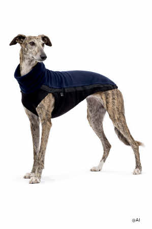 ESCCBOO Eendelige fleece trui voor Italiaanse windhonden, warme fleece-rolkraag, kalmerende capuchon, eendelige trui voor honden, maat XL